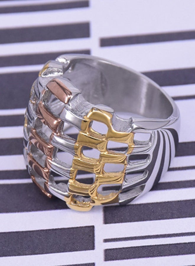 Titanium Steel Tri-Color Ring - Image 3