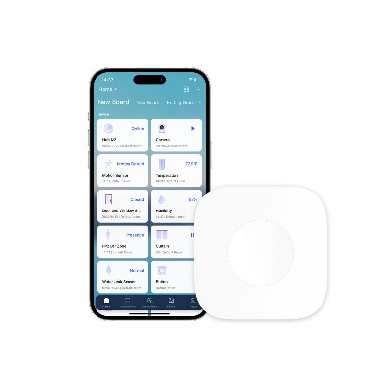 Aqara Wireless Mini Switch, Requires AQARA HUB, Not Support Third Party Hubs, Zigbee Connection, Versatile 3-Way Control Button for Smart Home Devices, Compatible with Apple HomeKit, Works with IFTTT - Image 1