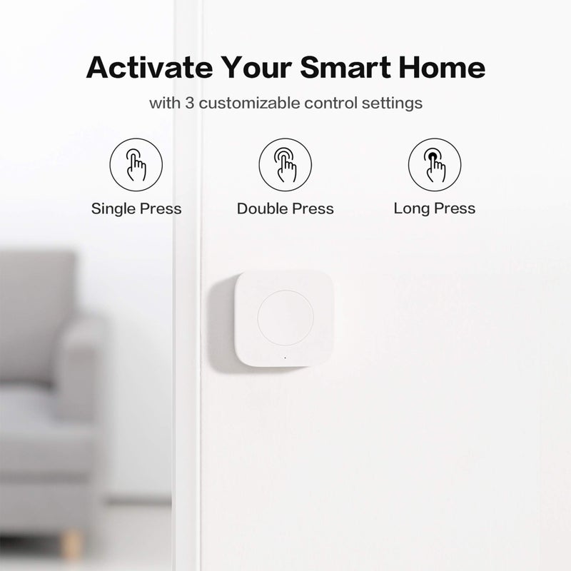 Aqara Wireless Mini Switch, Requires AQARA HUB, Not Support Third Party Hubs, Zigbee Connection, Versatile 3-Way Control Button for Smart Home Devices, Compatible with Apple HomeKit, Works with IFTTT - Image 3