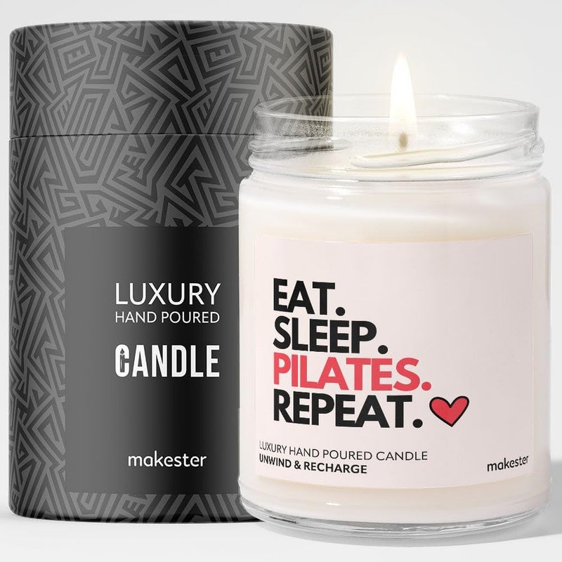 Makester Gift for Pilates - Luxury Soy Wax Candle - Vanilla, Jasmine, Sugared Almond - Makester - Image 1