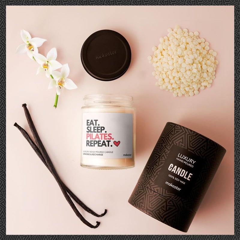 Makester Gift for Pilates - Luxury Soy Wax Candle - Vanilla, Jasmine, Sugared Almond - Makester - Image 5