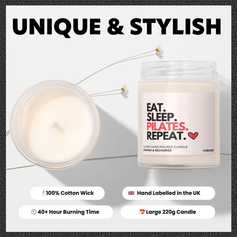 Makester Gift for Pilates - Luxury Soy Wax Candle - Vanilla, Jasmine, Sugared Almond - Makester - Image 3