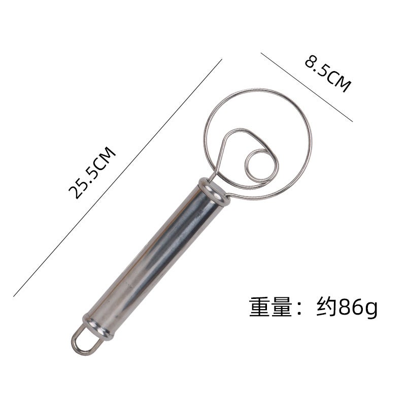 10-inch Wooden Handle Whisk Kitchen Baking Tool Steel shank single-ring Agitator * No. 394 * 