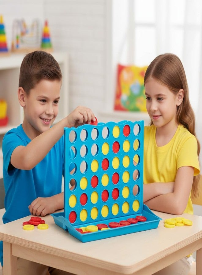 JOYCY Line-Up 4 Game | Classic 2-Player Strategy with Yellow and Red Discs | Vertical Connect Game for Kids and Families | Educational Fun Travel Game - Image 3