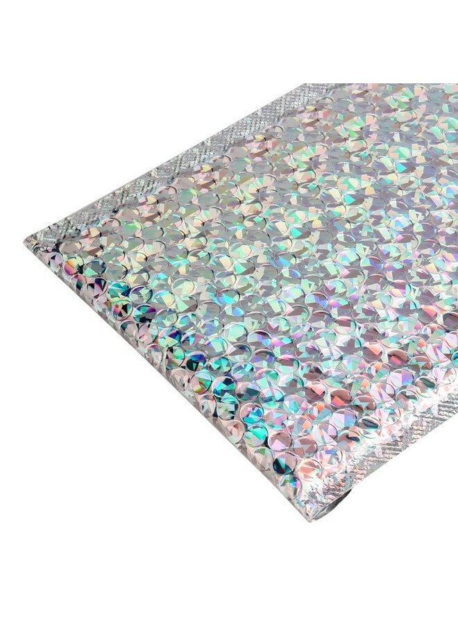 50 قطعة من مغلفات الفقاعات المجسمة مقاس 6 × 10 بوصة باللون الفضي المعدني المبطن والمغلفات ذات الغلق الذاتي لإرسال الشحن والتعبئة - Image 3