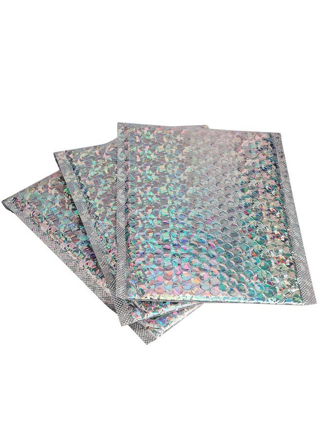 50 قطعة من مغلفات الفقاعات المجسمة مقاس 6 × 10 بوصة باللون الفضي المعدني المبطن والمغلفات ذات الغلق الذاتي لإرسال الشحن والتعبئة - Image 5