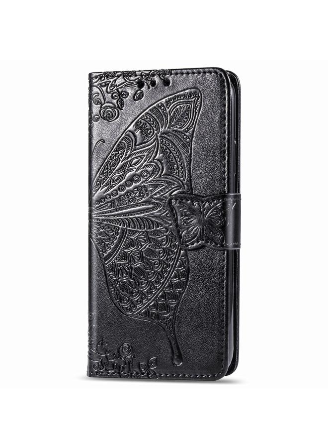 اس-توب جراب لهاتف OPPO Reno 4 PRO 4G جراب جلدي أفقي منقوش عليه زهرة حب الفراشة مع حامل / فتحة بطاقة / محفظة / حبل - Image 2