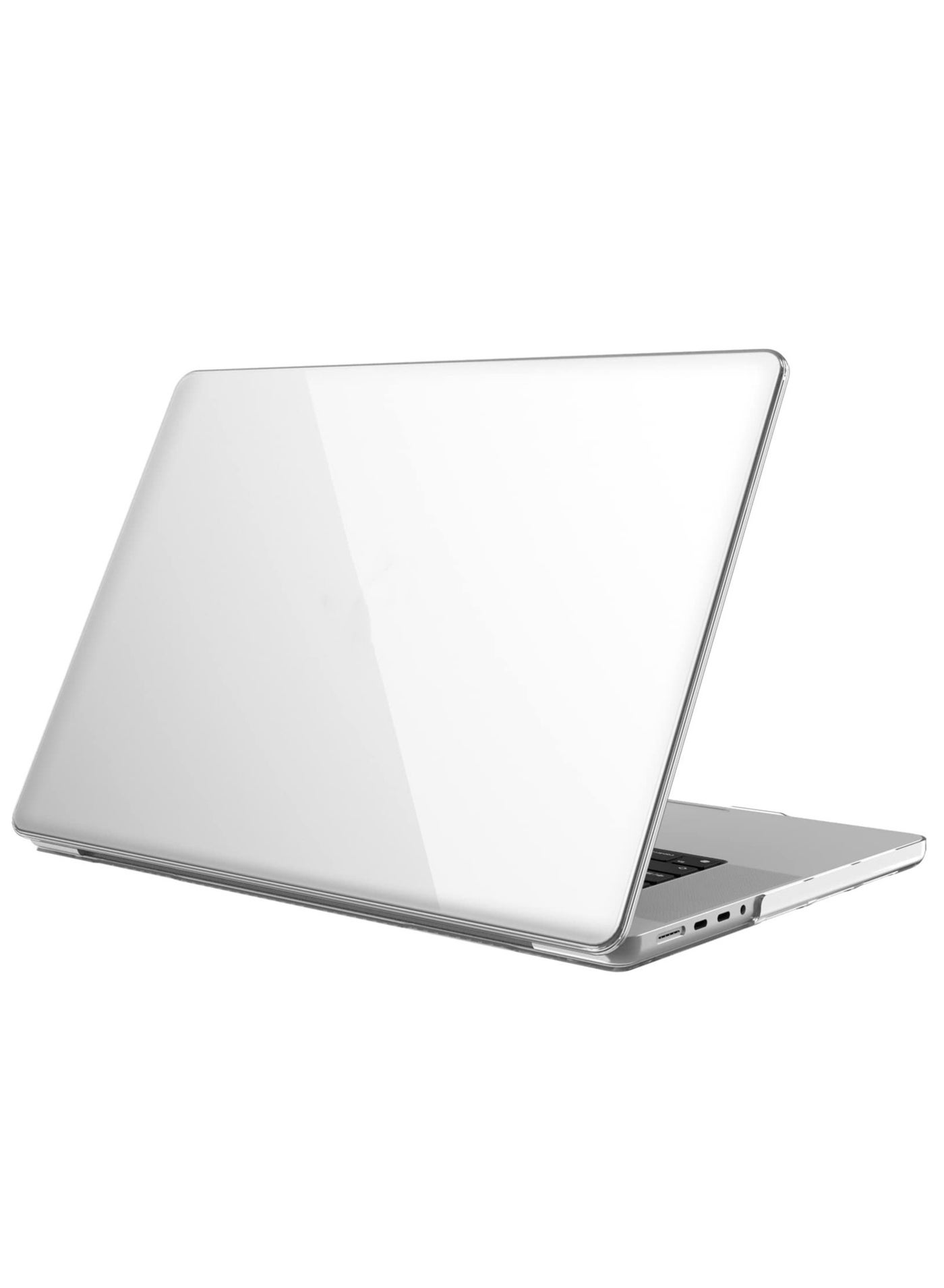 Hard Shell Case Protective Snap On Cover Compatible with MacBook Pro 16 inch Case 2023-2021 Model A2780 A2485 M2 M1 Pro/Max Clip Full Protection Plastic Hard Shell Case (Crystal Black)