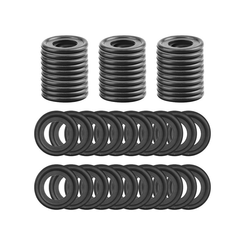 FANHAY 50pcs M12 Oil Drain Plug Gaskets Rubber Crush Black Washer Seals Engine Pan for ChevyFordBuickCadillacGMCHummerOldsmobilePontiacSaturn OEM Fits GM 19752021 0971191 3536966 12616850 - Image 3