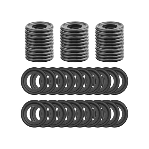 FANHAY 50pcs M12 Oil Drain Plug Gaskets Rubber Crush Black Washer Seals Engine Pan for ChevyFordBuickCadillacGMCHummerOldsmobilePontiacSaturn OEM Fits GM 19752021 0971191 3536966 12616850 - Image 1