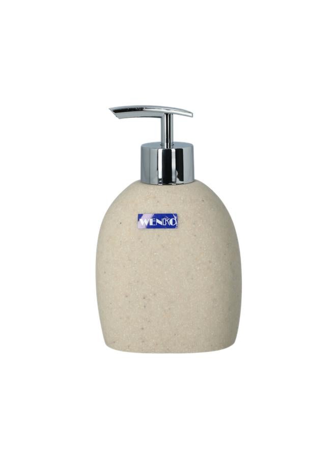 Wenko Puro Soap Dispenser Beige and Silver 295ml - Image 1