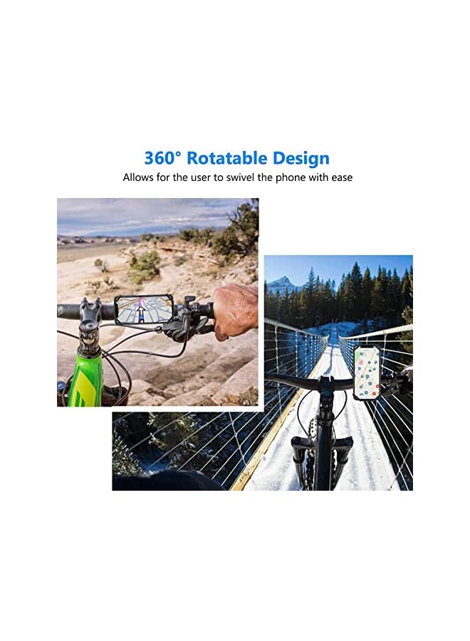 ECVV Bike Phone Mount, 360Â° Rotation Motorcycle Phone Mount, Anti Shake Silicone Bicycle Phone Holder, Universal Handlebar Holder for iPhone 11 Pro Max/X/XS MAX/XR/8/8 Plus, Samsung S20/S10/S10e - Image 5