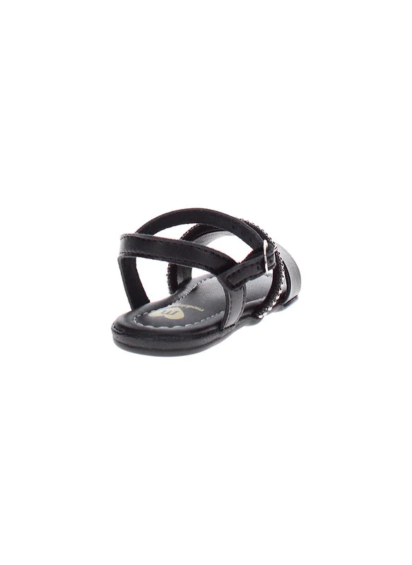 MOLEKINHA Molekinha Infant Girls Sandals With Back Strap Black | Made In Brazil