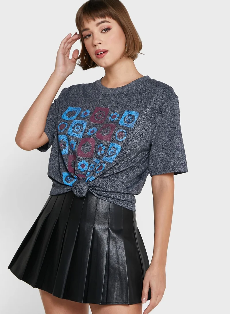 Ginger Graphic Melange T-Shirt