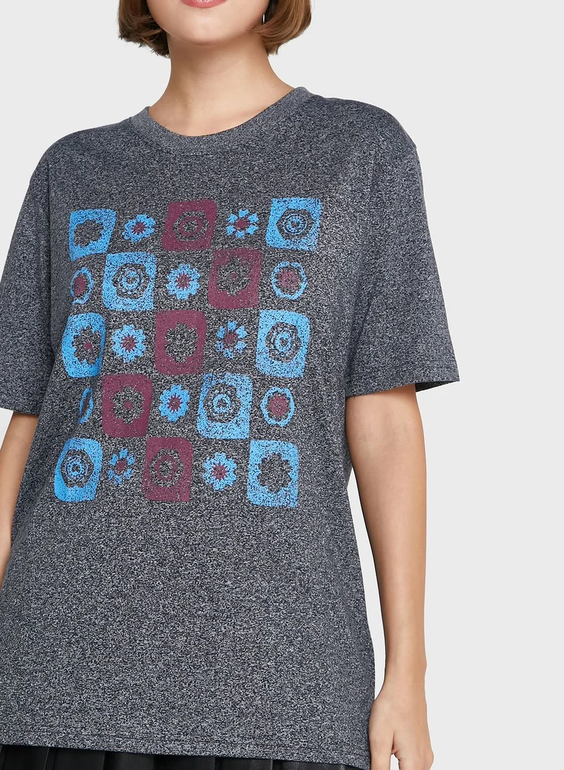 Ginger Graphic Melange T-Shirt
