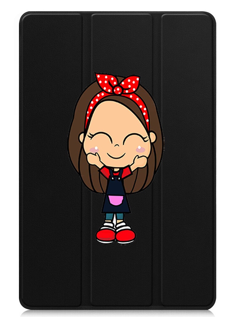 Theodor Protective Flip Case For Apple iPad Pro 11 (2024) With Trifold Stand Auto Wake Sleep Shockproof Cover Girl - Image 1