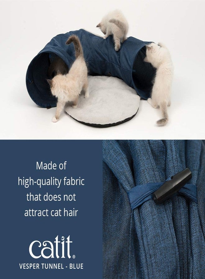 Catit Vesper Cat Tunnel, Cat Toy, Blue, 41995 - Image 2