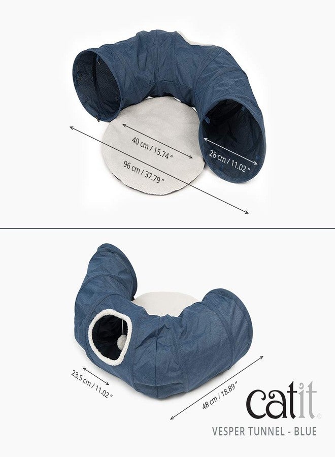 Catit Vesper Cat Tunnel, Cat Toy, Blue, 41995 - Image 5