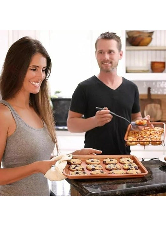 صينية تحمير مستطيلة 2×1 بصفاية داخلية – توزيع حرارة متوازن وتصريف مثالي للدهون HR - Image 5