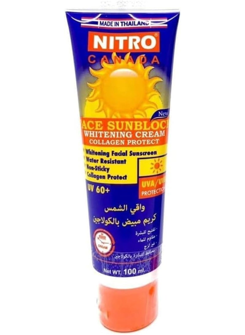 NITRO CANADA Sunscreen And Whitening Cream With Collagen White 100ml - Image 2