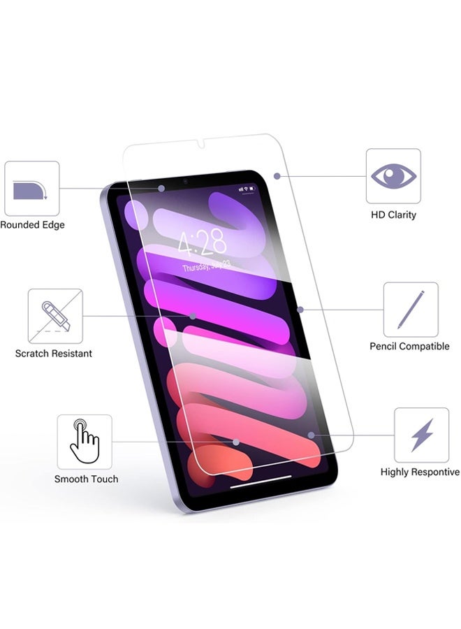 2 Pack Screen Protector for iPad Mini 7 2024 & Mini 6 2021 8.3 inch, Tempered Glass for iPad Mini 7th/6th Generation A2993 A2995 A2996 -Clear - Image 3