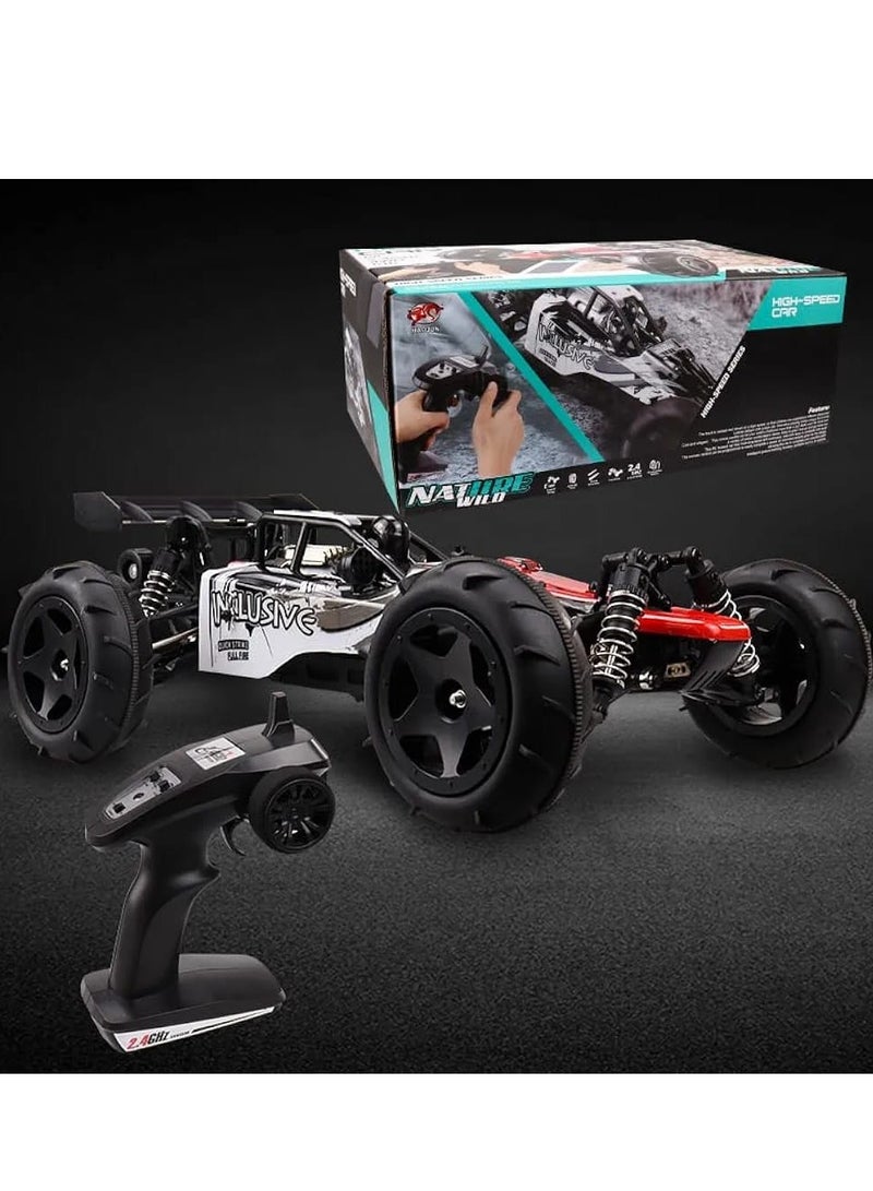 4WD 40 KM/H High-Speed Racing Buggy Vehicle 1:12 Ratio Independent Shock Absorber Brake Alloy Frame PVC Shell Headlight Off-Road RC Car Kids Boys Girls Xmas Birthday Gift  - Image 3