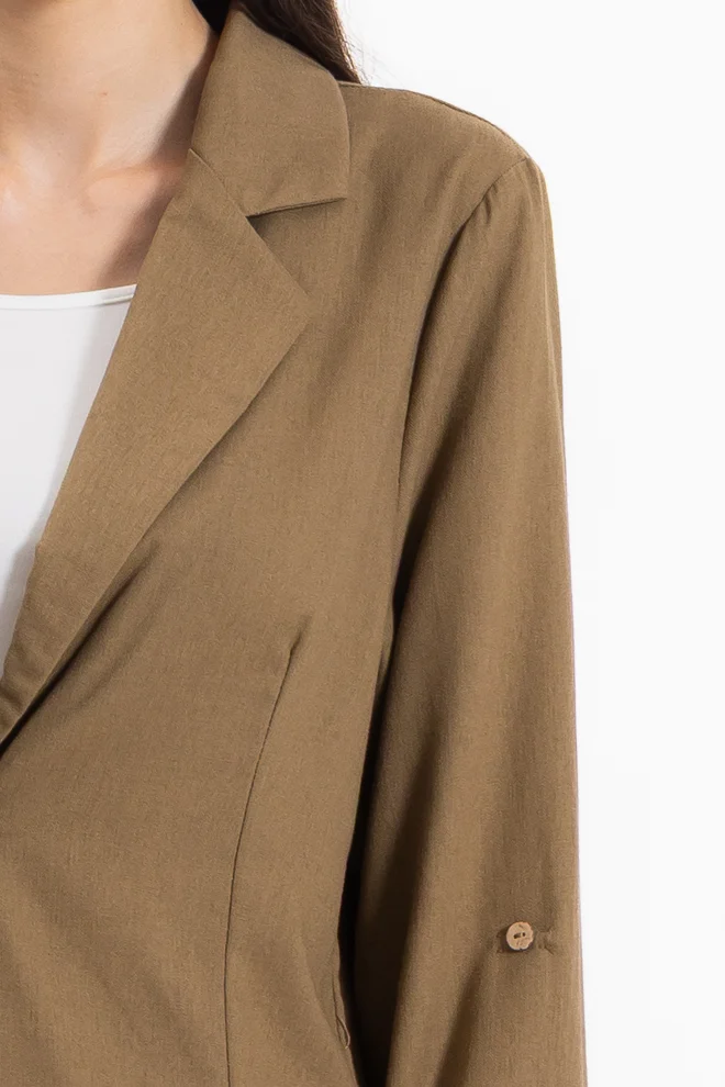 SHAPES LINEN BLEND BLAZER SET