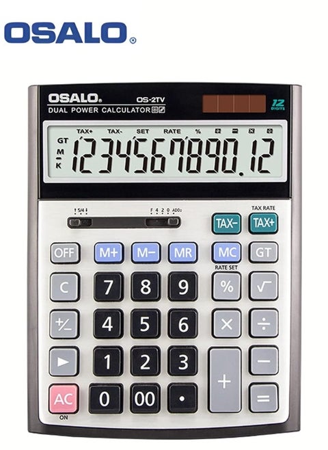 Calculator,Desk Calculator With Large Display,Big Button Office Calculators,Smart Calculators,Tax Rate Calculator,Financial Accounting Calculator,Solar Calculator