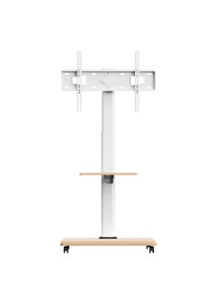 FlashHawk Rolling TV Floor Stand for 26 to 70 inch TVs with 2-Shelf Storage Trays,Portable Mobile Cart with Wheels, with Swivel Mount,Corner Universal Stands for Bedroom, Outdoor  - Image 1