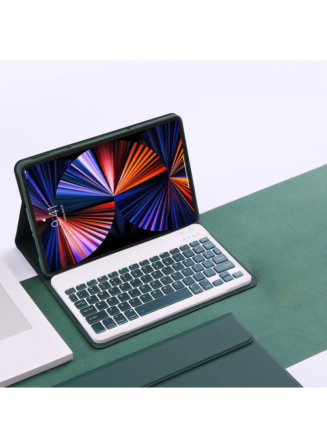 Generic For Lenovo Small P11 Flat Leather Case Pad Pro Protective Case Bluetooth Keyboard Wonderful Touch Backlight 11.5 Inch-Color:Night Green-Bluetooth Keyboard-Product Type:Lenovo K11/K11Pro  - Image 1