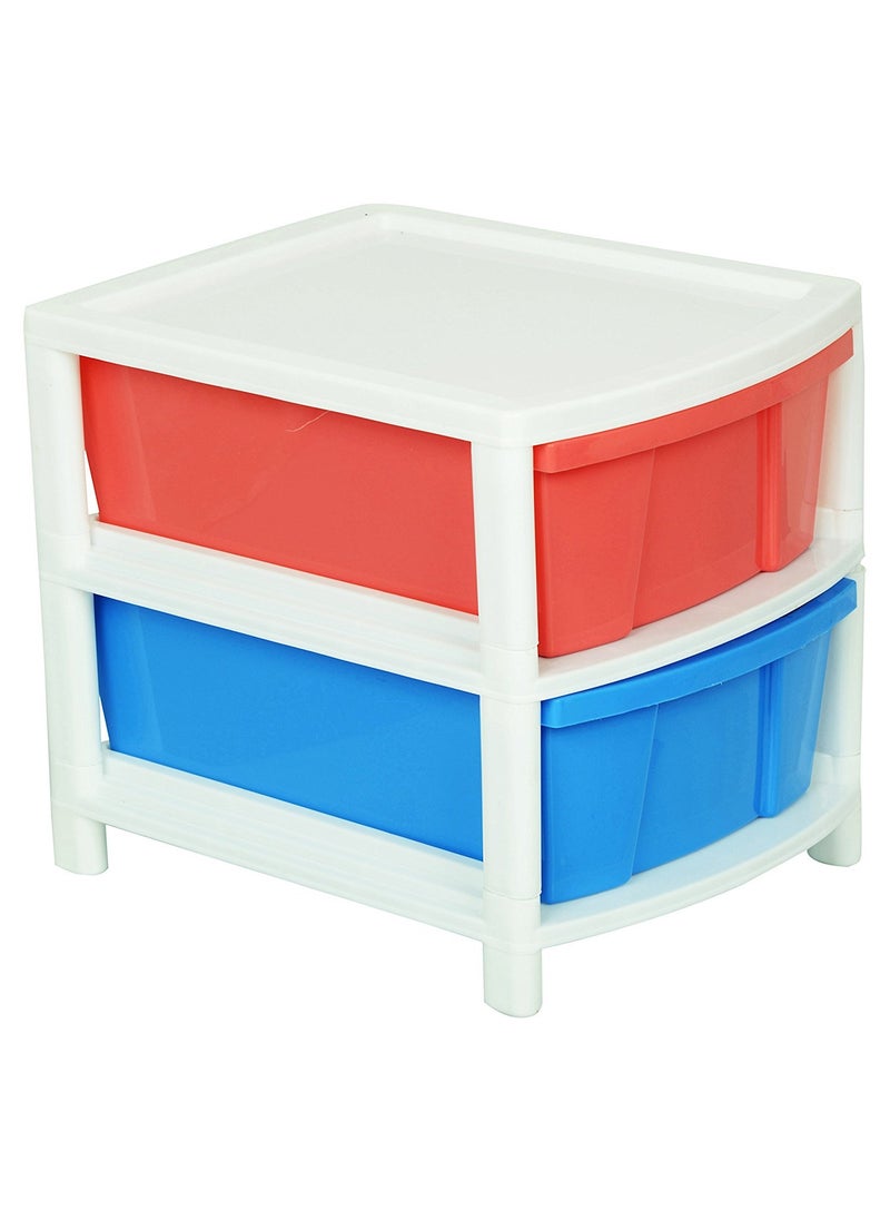 Aristo - ARISTO Multipurpose 2-Drawer Plastic Modular Chest Organizer (Multicolour), Standard, (30.5 x 39 x 34) cm - Image 1