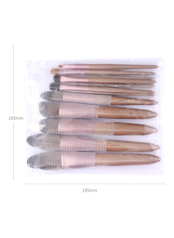 Beauenty 12-Piece Makeup Brush Set Brown/Rose Gold - Image 5