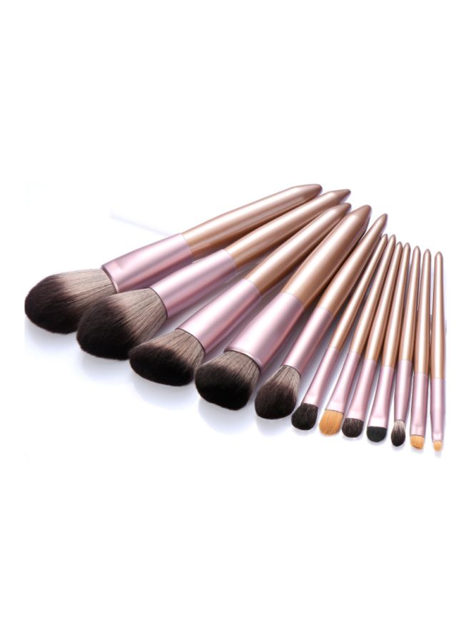 Beauenty 12-Piece Makeup Brush Set Brown/Rose Gold - Image 3