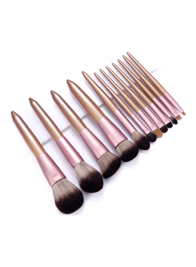 Beauenty 12-Piece Makeup Brush Set Brown/Rose Gold - Image 2