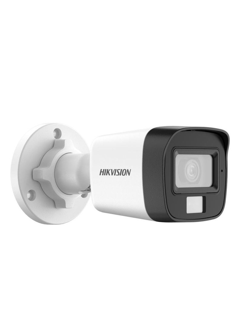 HIKVISION 3K Dual Light Audio Fixed Mini Bullet Camera, 2.8mm Fixed Focal Lens, Audio Over Coaxial Cable, Built-in Mic, Up to 25m IR Distance, IP67 Protection, White | DS-2CE16K0T-LPFS - Image 1