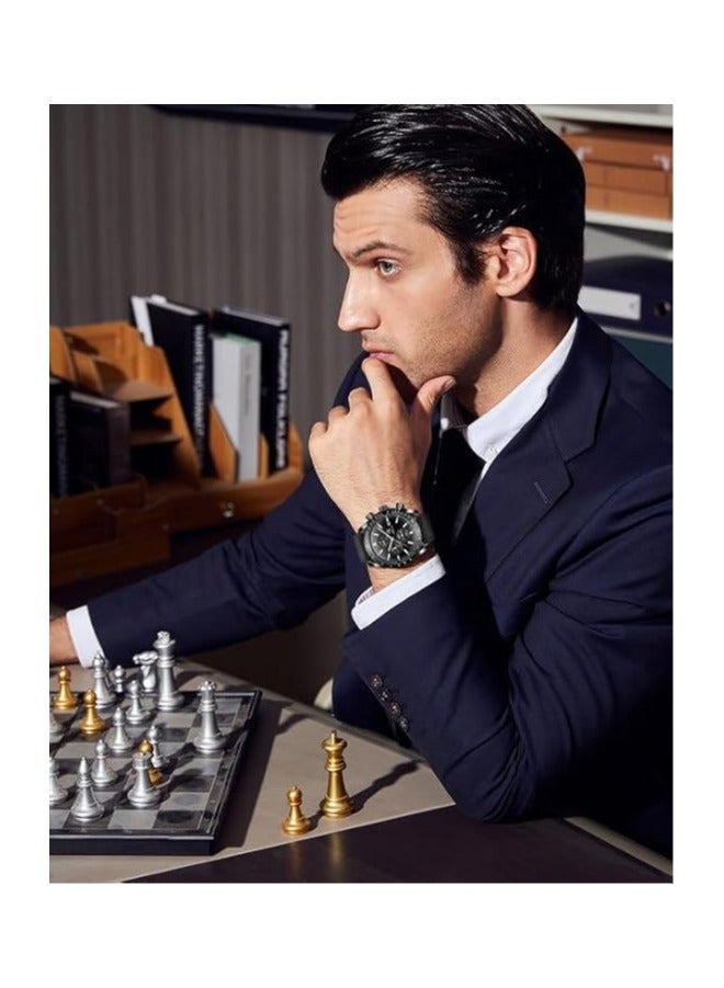 BENYAR Mens Watch Waterproof Chronograph Date Watch for Men Leather Strap Quartz Movement Analog Watch Business Casual Gift for Men - Image 3