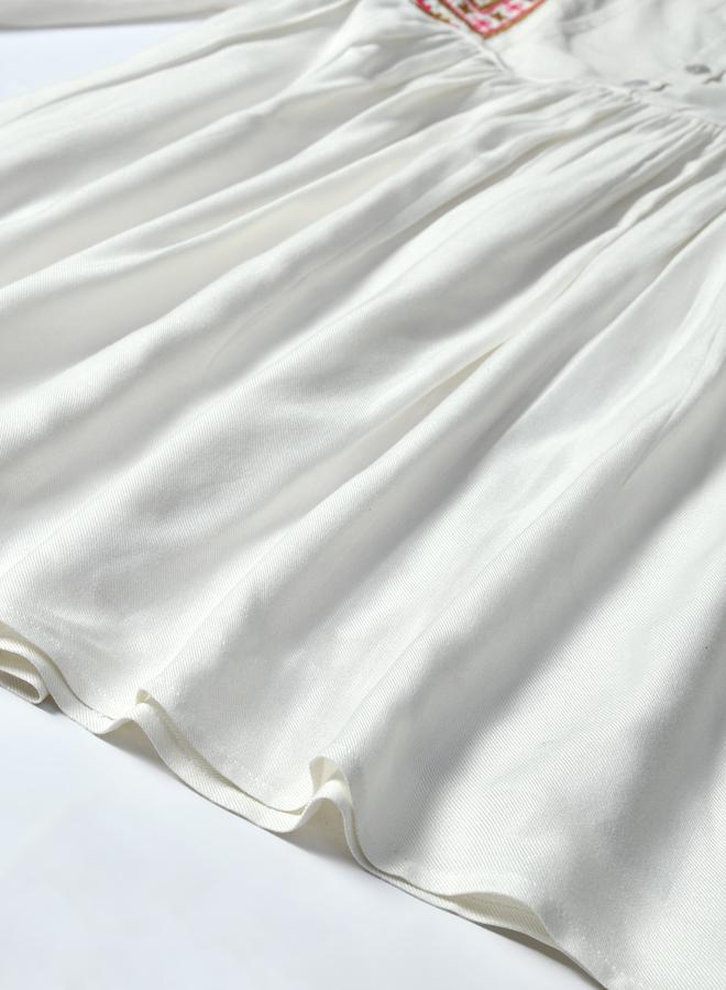 BELLA MODA Embroidered Babydoll Dress - Image 4