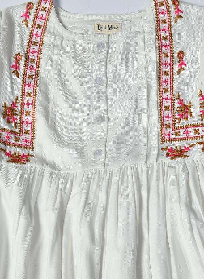 BELLA MODA Embroidered Babydoll Dress - Image 3