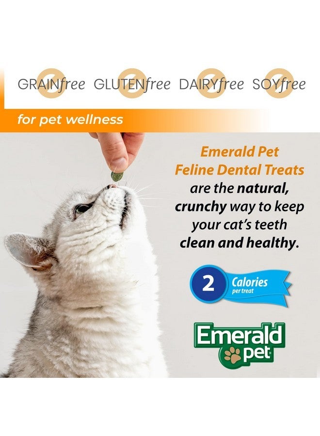 Emerald Pet Feline Dental Treats - Tasty and Crunchy Cat Dental Treats Grain Free - Natural Dental Treats to Clean Cat Teeth, Freshen Cat Breath, and Reduce Plaque and Tartar Buildup - Catnip Treats, 3 oz - Image 5