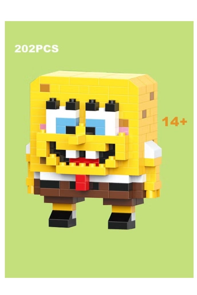 Unewshi Set Of 4 Spongebob Building Bricks Set, include SpongeBob, Patrick, Squidward, Mr. Krabs，Age 10 And Up, 662 Pieces In Total - Image 4