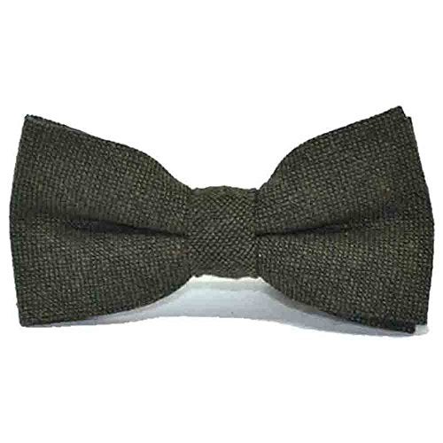 King & Priory Highland Weave Forest Green Bow Tie - Image 4