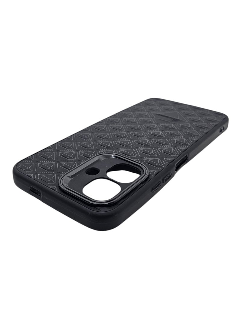 Case With a Diamond Pattern For Tecno Spark Go 2 - Black - Image 4