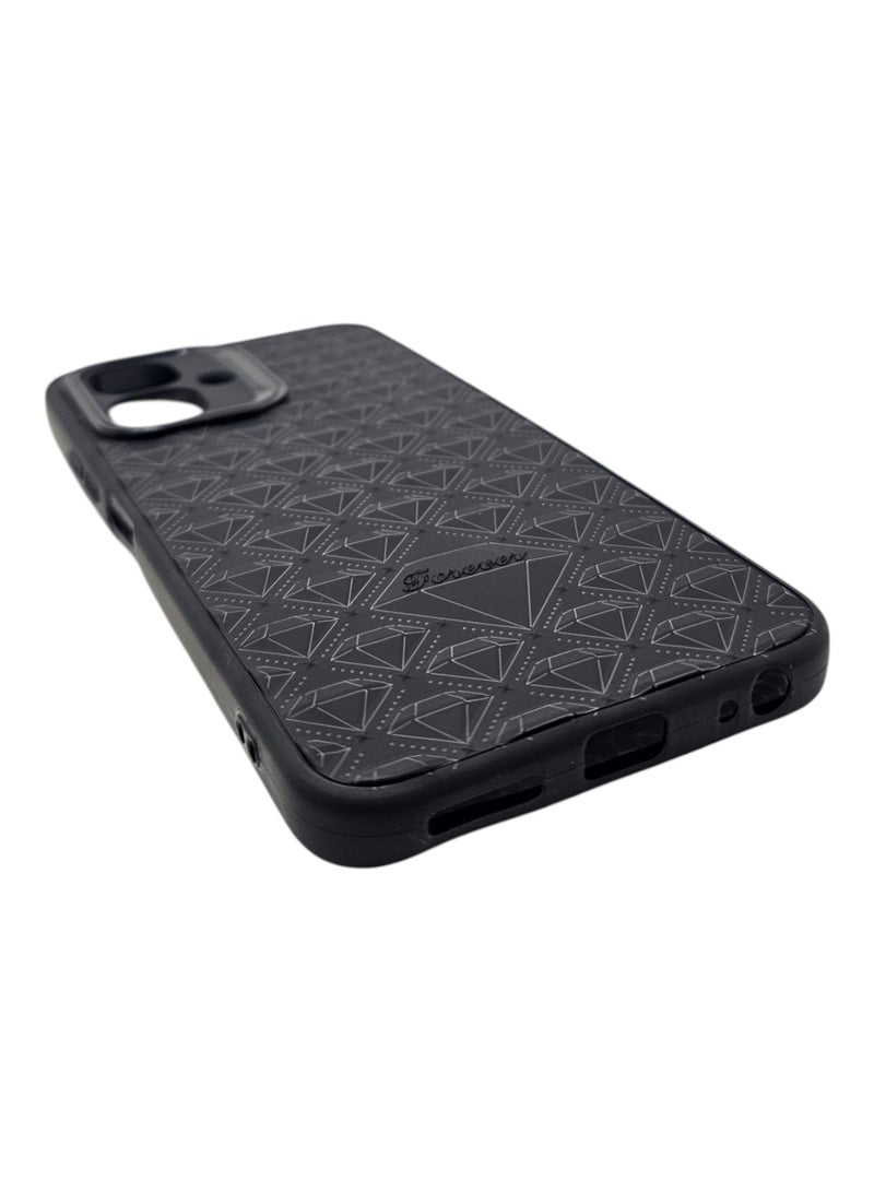 Case With a Diamond Pattern For Tecno Spark Go 2 - Black - Image 3