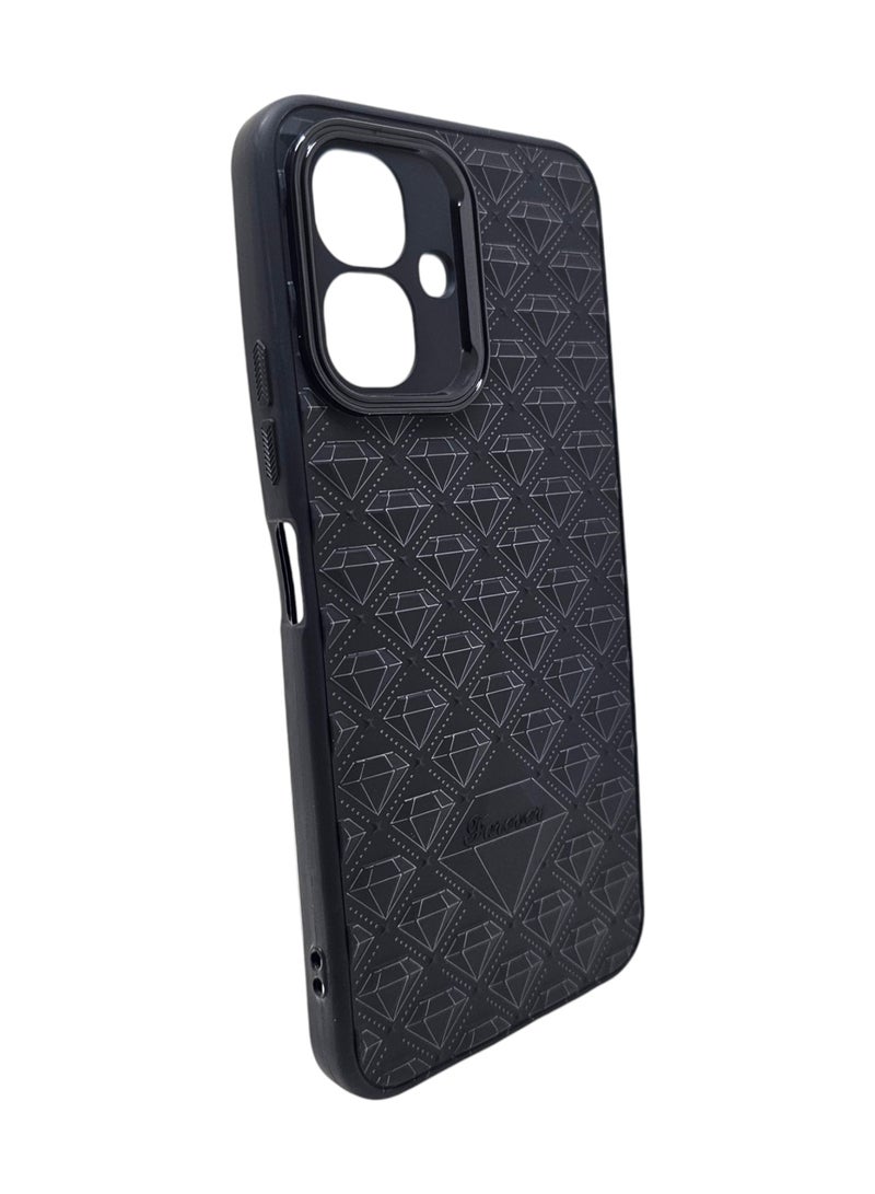 Case With a Diamond Pattern For Tecno Spark Go 2 - Black - Image 2