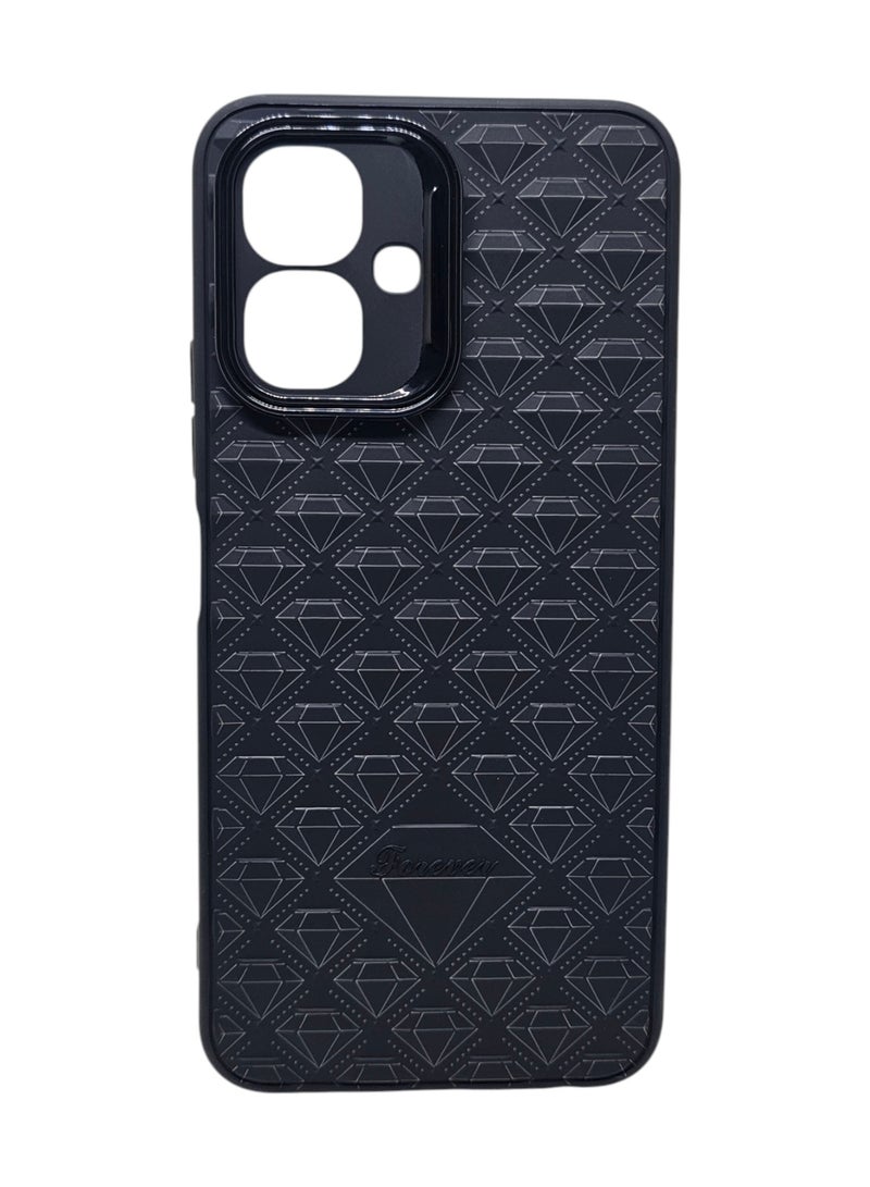 Case With a Diamond Pattern For Tecno Spark Go 2 - Black - Image 1