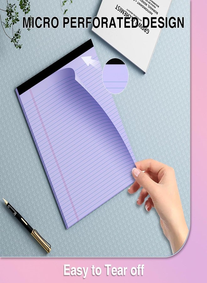Nichela 3 Pcs Legal Pads 8.5 x 11 Colored Note Pads 8.5 x 11 Notepad Total 75 Sheets, Micro Perforated Writing Pads Lined Paper College Ruled Pad of Paper Notebook To-Do List for School & Office Supplies - Image 3
