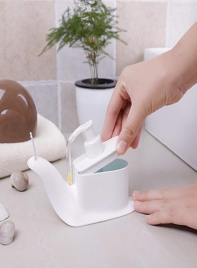 ARMENA Snail-Shape Liquid Soap Dispenser-120ml Portable Snail Shape Liquid Soap Dispenser Hand Wash Dispenser Pump Push-Type Shampoo Dispenser for Hotel Bathroom - Image 3