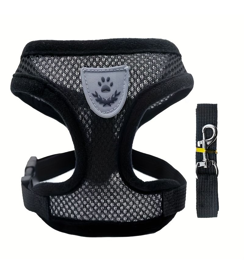 2 Pack Dog Harness Adjustable Chest Leash Collar Red and Black XL Comfortable Walking Vest Outdoor Harness for Small Medium Dogs and Cats Daily Wear Pet Gear - Image 5