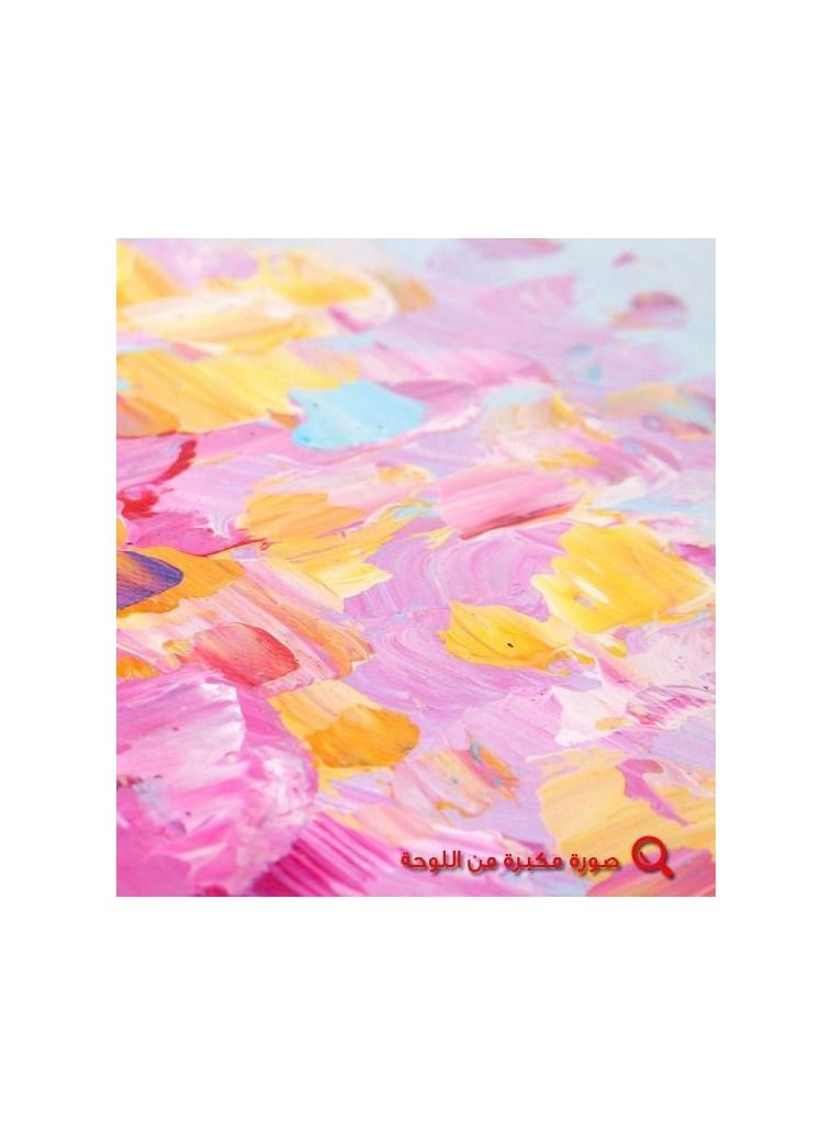 كانجرو لوحة قماشية أصلية مرسومة باليد، تصور حقلًا من الأزهار الوردية والحمراء الزاهية بأسلوب تجريدي وغني باللمسات اللونية، تحت سماء زرقاء صافية، مما يمنحها إحساسًا بالبهجة والحيوية. - Image 2