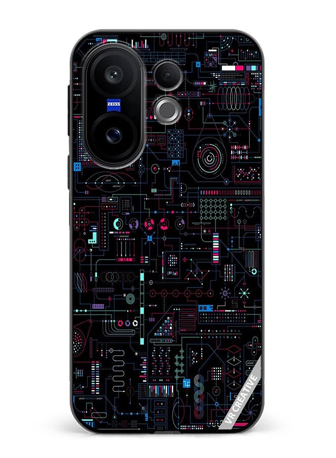 Protective Case Cover For Vivo X200 FE Circuit Board Design Multicolour